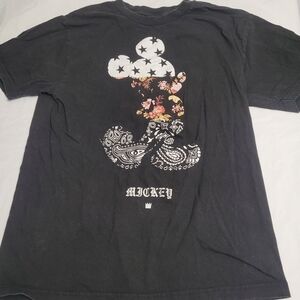 Disney Mickey x Neff  Floral Paisley T-shirt Mens Large Black Skate